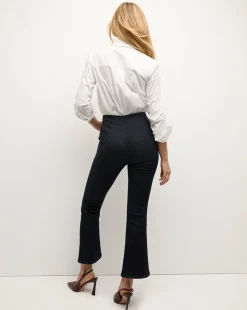 Veronica Beard Jeans*Carson Off-Duty Kick-Flare Jean in Black Oxford