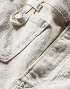 Veronica Beard Jeans*Carson Patch Pocket Kick-Flare Jean in Ecru EcruPatchPockets