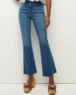Veronica Beard Jeans*Carson Raw Hem Kick-Flare Jean in Serendipity