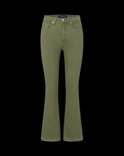 Veronica Beard Jeans*Carson Released Hem Kick-Flare Jean in Stone Army StoneArmy