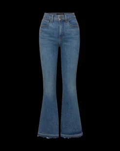 Veronica Beard Jeans*Carson Released Hem Kick-Flare Jean in Thriller