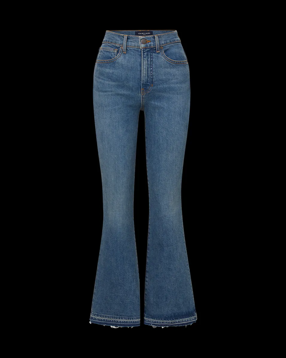Veronica Beard Jeans*Carson Released Hem Kick-Flare Jean in Thriller