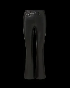 Veronica Beard Jeans|Pants*Carson Vegan Leather Kick-Flare Pant in Black