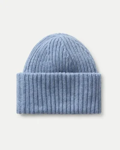 Veronica Beard Accessories|The Gift Guide*Cashmere Foldover Beanie in Smoke Blue SmokeBlue
