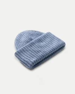 Veronica Beard Accessories|The Gift Guide*Cashmere Foldover Beanie in Smoke Blue SmokeBlue
