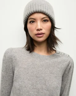 Veronica Beard Accessories|The Gift Guide*Cashmere Foldover Beanie in Heather Grey HeatherGrey