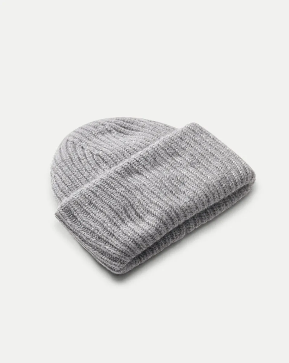 Veronica Beard Accessories|The Gift Guide*Cashmere Foldover Beanie in Heather Grey HeatherGrey