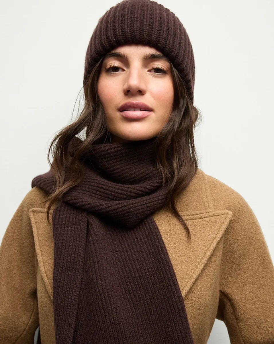 Veronica Beard Accessories|The Veronicas' Favorites*Cashmere Foldover Beanie in Dark Chocolate DarkChocolate