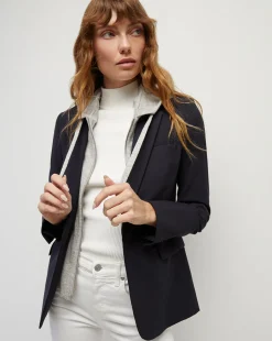 Veronica Beard Dickeys|Vb Classics*Cashmere Hoodie Dickey Grey
