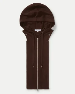 Veronica Beard Dickeys*Cashmere Hoodie Dickey in Dark Chocolate DarkChocolate