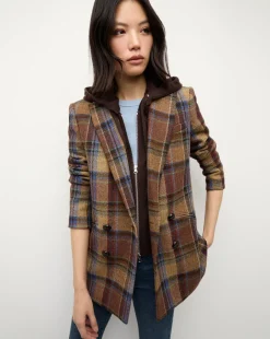 Veronica Beard Dickeys*Cashmere Hoodie Dickey in Dark Chocolate DarkChocolate