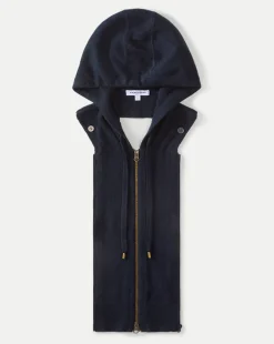 Veronica Beard Dickeys*Cashmere Hoodie Dickey Insert in Navy