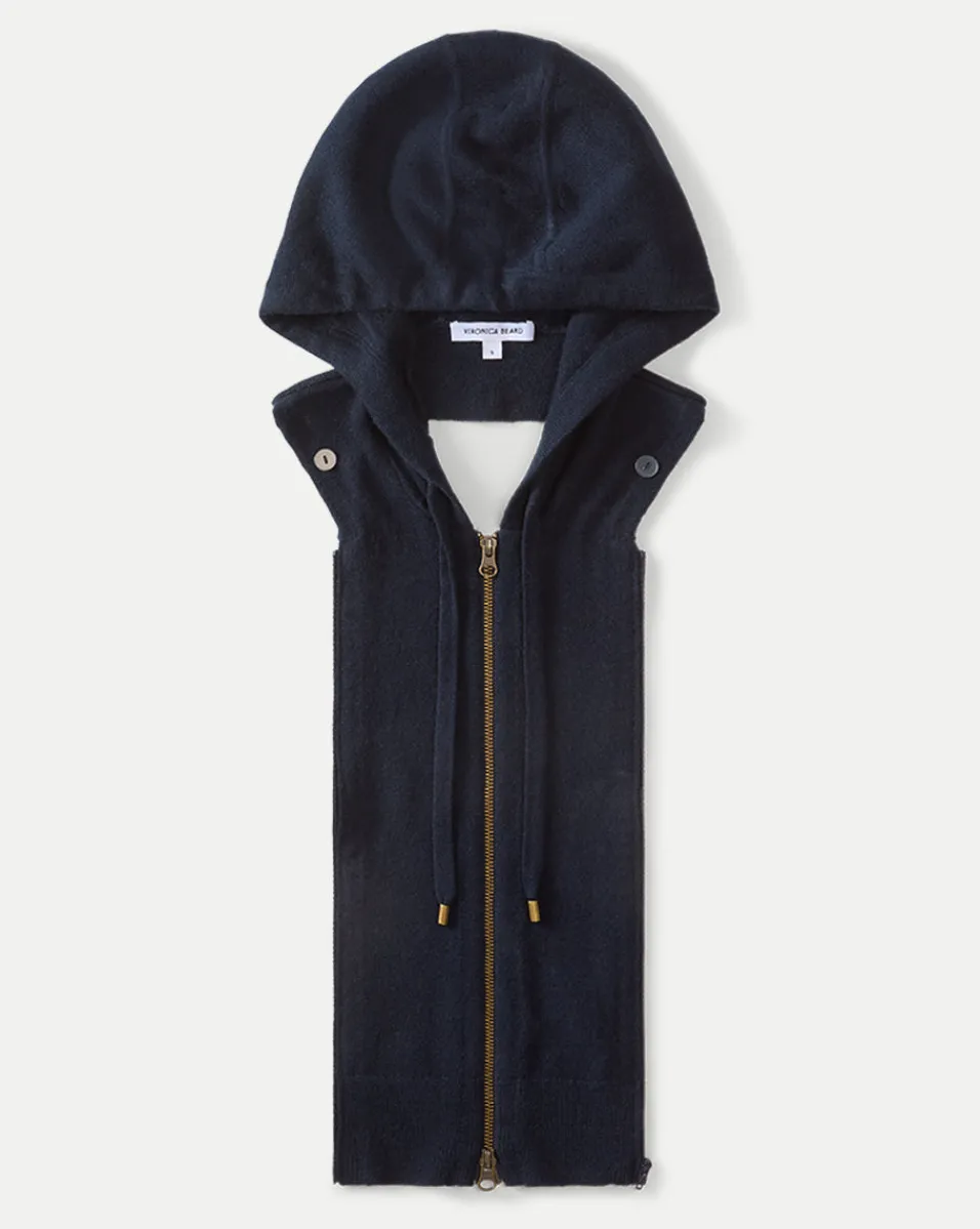 Veronica Beard Dickeys*Cashmere Hoodie Dickey Insert in Navy