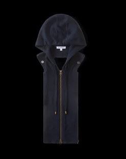 Veronica Beard Dickeys*Cashmere Hoodie Dickey Insert in Navy