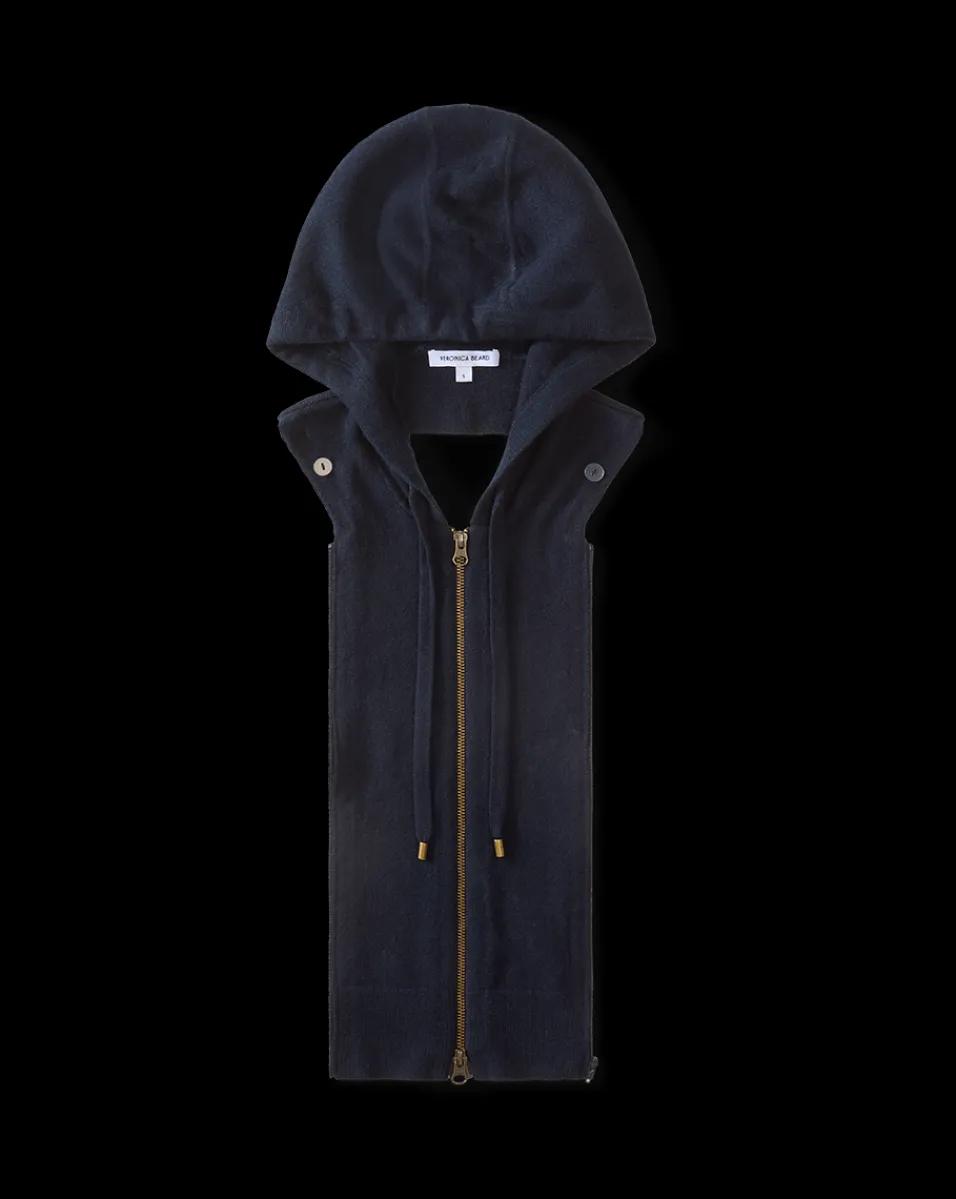 Veronica Beard Dickeys*Cashmere Hoodie Dickey Insert in Navy