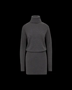 Veronica Beard Dresses*Cassidy Merino Cashmere Turtleneck Dress in Charcoal