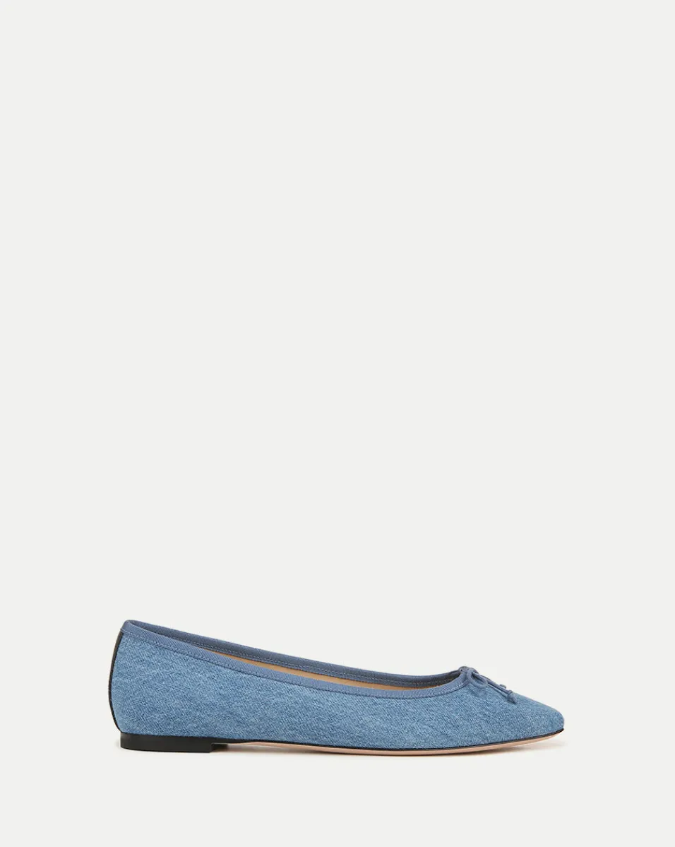 Veronica Beard Flats & Loafers*Catherine Denim Ballet Flat in Blue