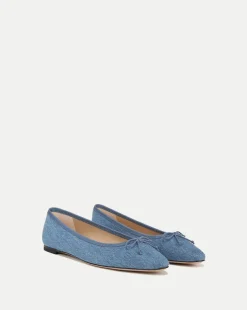 Veronica Beard Flats & Loafers*Catherine Denim Ballet Flat in Blue