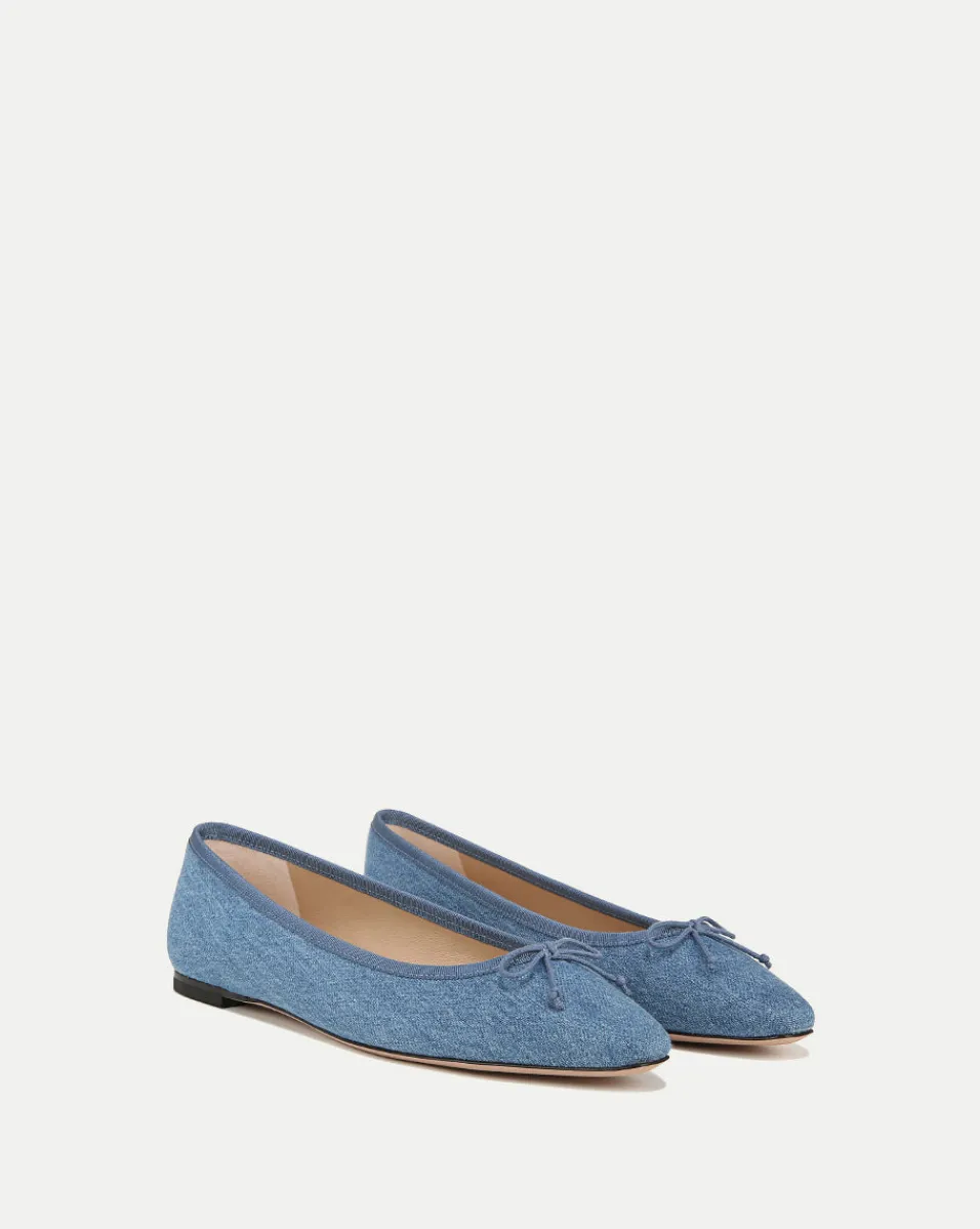 Veronica Beard Flats & Loafers*Catherine Denim Ballet Flat in Blue