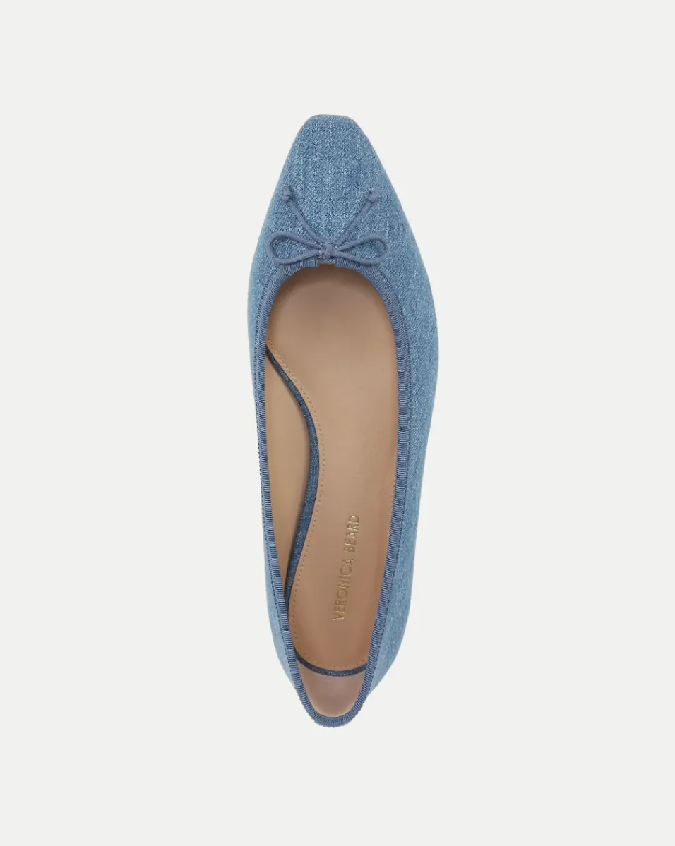 Veronica Beard Flats & Loafers*Catherine Denim Ballet Flat in Blue