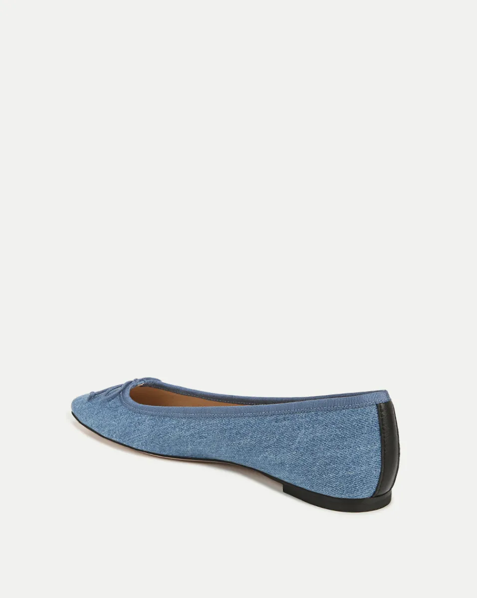 Veronica Beard Flats & Loafers*Catherine Denim Ballet Flat in Blue