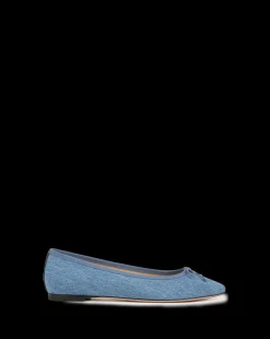 Veronica Beard Flats & Loafers*Catherine Denim Ballet Flat in Blue