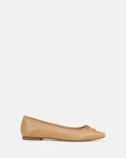 Veronica Beard Flats & Loafers*Catherine Leather Ballet Flat in Natural