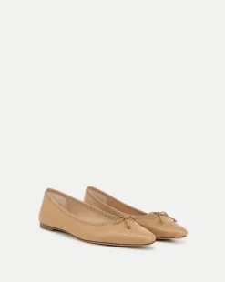 Veronica Beard Flats & Loafers*Catherine Leather Ballet Flat in Natural