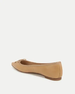 Veronica Beard Flats & Loafers*Catherine Leather Ballet Flat in Natural