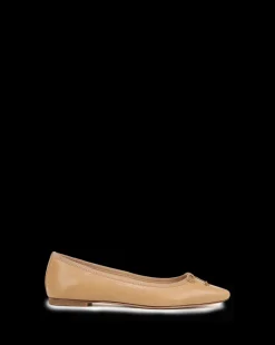 Veronica Beard Flats & Loafers*Catherine Leather Ballet Flat in Natural