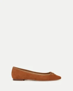 Veronica Beard Flats & Loafers*Catherine Suede Ballet Flat in Caramel