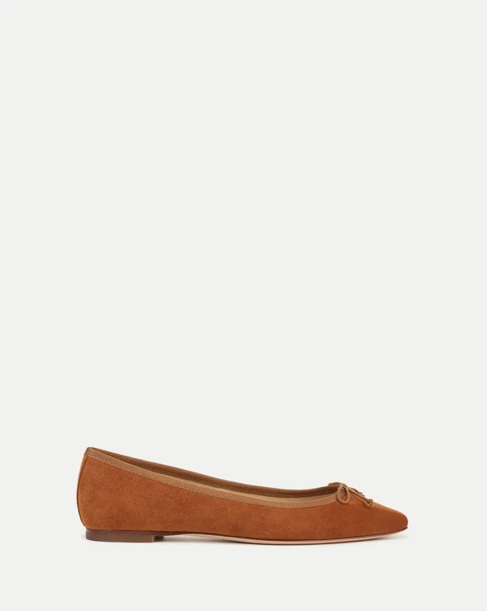 Veronica Beard Flats & Loafers*Catherine Suede Ballet Flat in Caramel