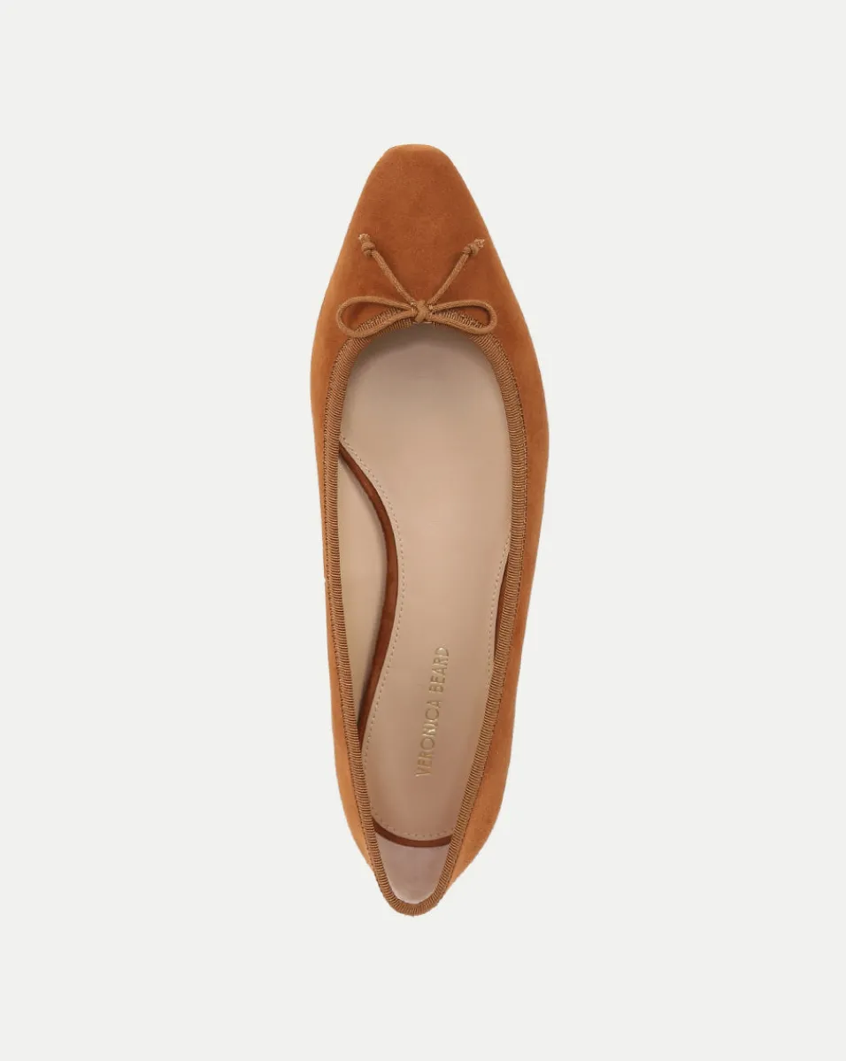 Veronica Beard Flats & Loafers*Catherine Suede Ballet Flat in Caramel