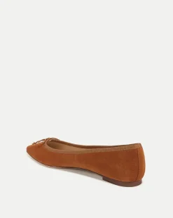Veronica Beard Flats & Loafers*Catherine Suede Ballet Flat in Caramel