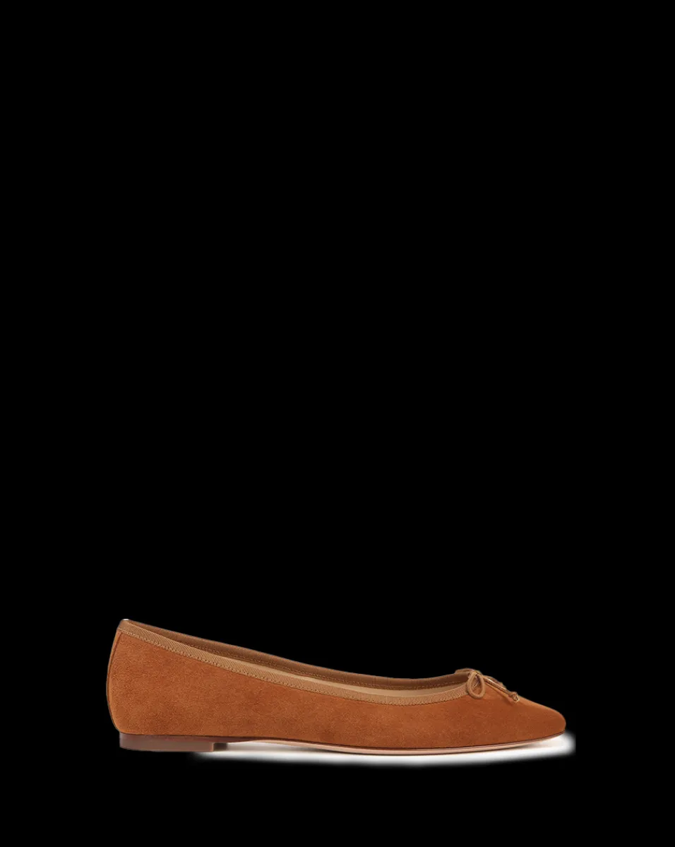 Veronica Beard Flats & Loafers*Catherine Suede Ballet Flat in Caramel