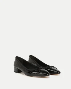 Veronica Beard Flats & Loafers|Pumps*Cecile Croc-Embossed Ballet Pump in Black