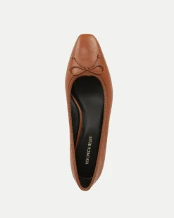Veronica Beard Flats & Loafers|Pumps*Cecile Leather Ballet Pump Caramel