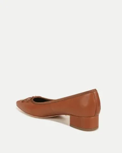 Veronica Beard Flats & Loafers|Pumps*Cecile Leather Ballet Pump Caramel