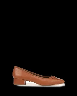 Veronica Beard Flats & Loafers|Pumps*Cecile Leather Ballet Pump Caramel