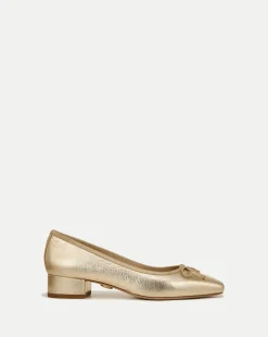 Veronica Beard Flats & Loafers|Pumps*Cecile Metallic Leather Ballet Pumps Platinum