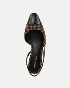 Veronica Beard Flats & Loafers*Cecile Plaid Cap-Toe Slingback in Camel Multi CamelMulti
