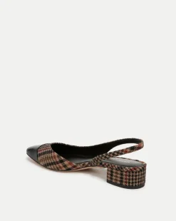 Veronica Beard Flats & Loafers*Cecile Plaid Cap-Toe Slingback in Camel Multi CamelMulti
