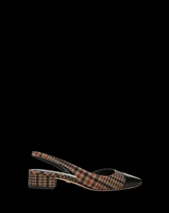 Veronica Beard Flats & Loafers*Cecile Plaid Cap-Toe Slingback in Camel Multi CamelMulti