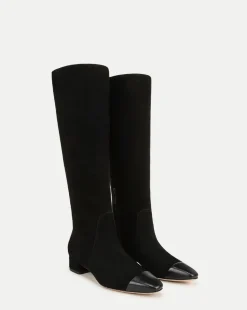 Veronica Beard Boots & Booties*Cecile Suede Knee High Boots in Black