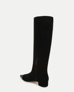 Veronica Beard Boots & Booties*Cecile Suede Knee High Boots in Black
