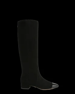 Veronica Beard Boots & Booties*Cecile Suede Knee High Boots in Black