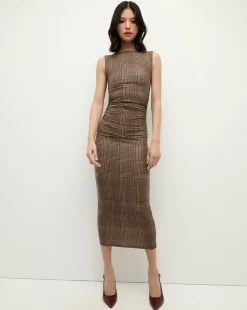 Veronica Beard Dresses|The Veronicas' Favorites*Charissa Plaid Sheath Dress in Camel Camel/Black