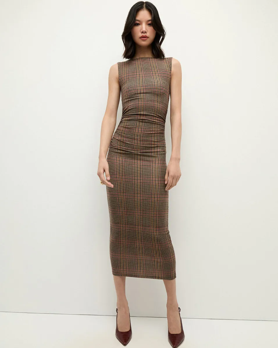 Veronica Beard Dresses|The Veronicas' Favorites*Charissa Plaid Sheath Dress in Camel Camel/Black