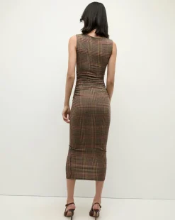 Veronica Beard Dresses|The Veronicas' Favorites*Charissa Plaid Sheath Dress in Camel Camel/Black
