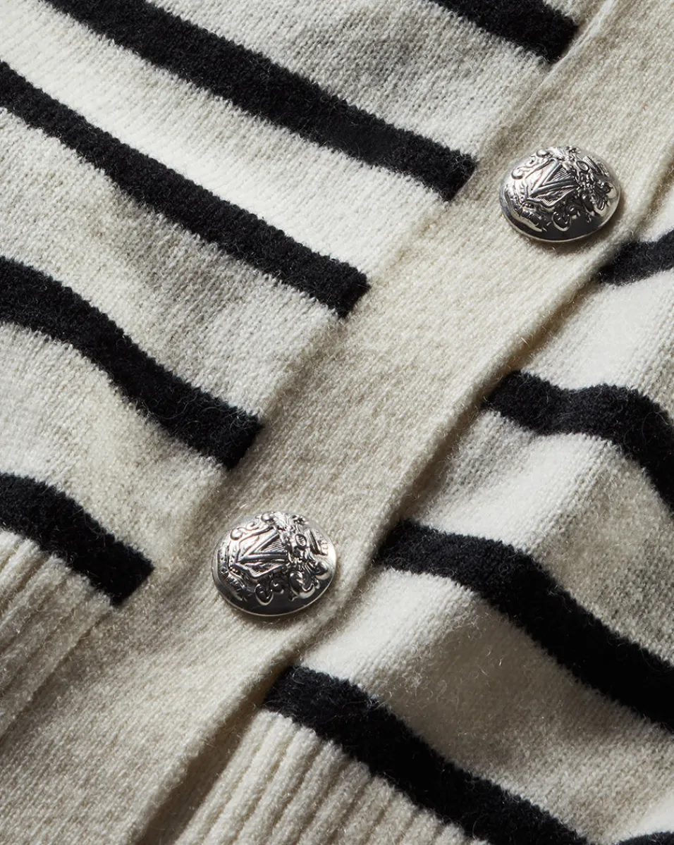 Veronica Beard Sweaters|Tops*Cheshire Cashmere Cardigan in Off-White/Black